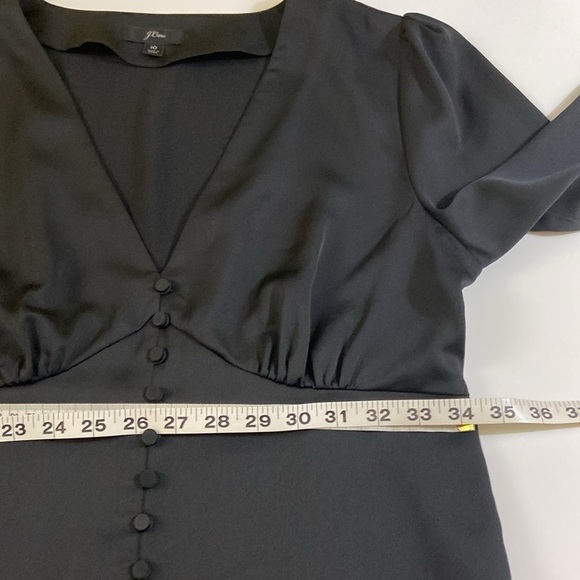 J.CREW BLACK V-NECK FORMAL BLOUSE WITH BUTTON AT FRONT. SIZE 10, ZIPPER… - Picture 5 of 14